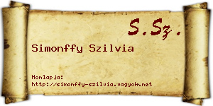 Simonffy Szilvia névjegykártya